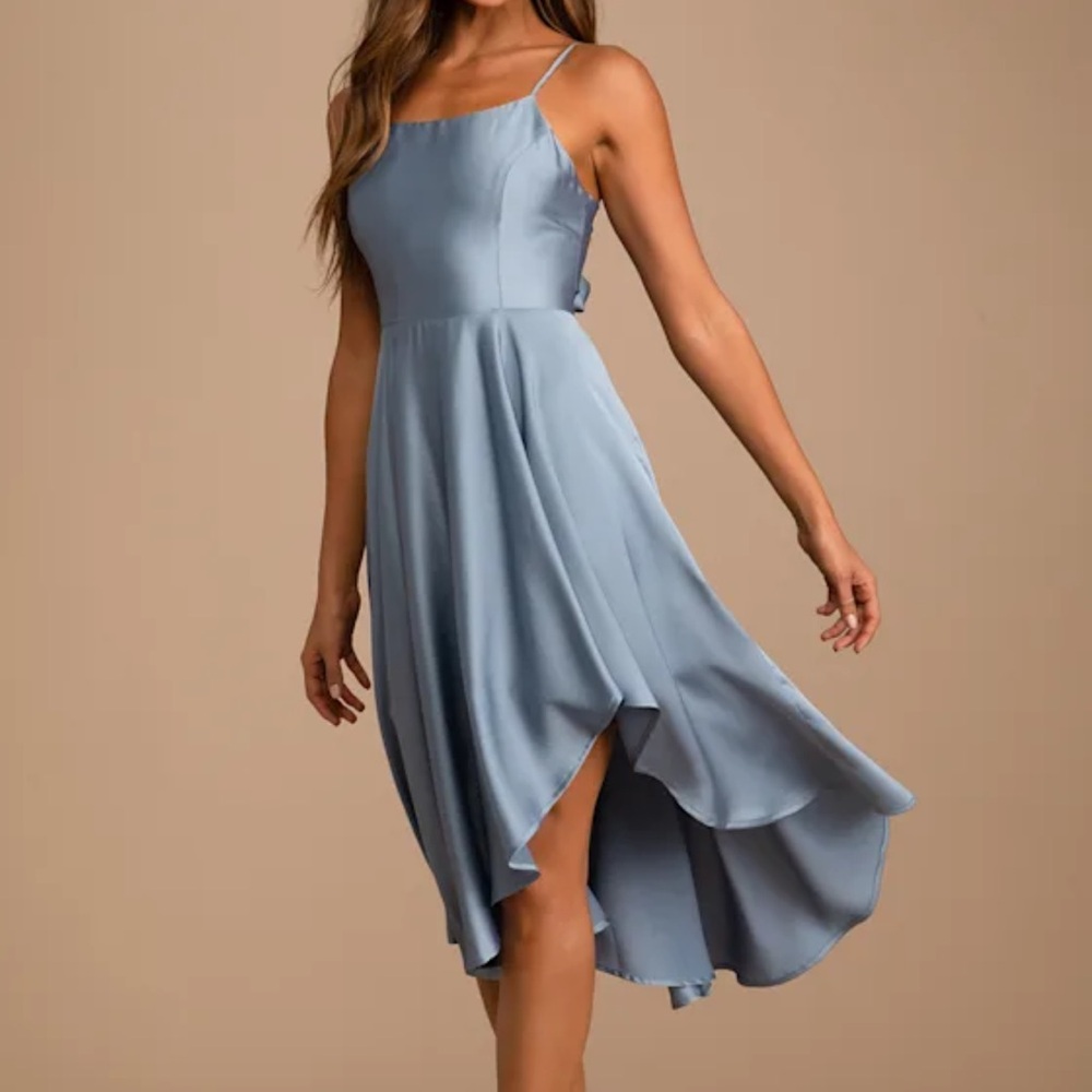 Lulu's Sky Blue High Low Dress
